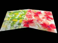 Ima シワになりにくい高級ハンカチ　花柄　2枚セット