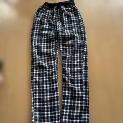裏起毛チェック柄ロングパンツ 150cm