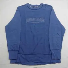 ?トミー ジーンズ デニムロゴ スウェットシャツ ブルー系 メンズ S