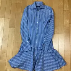 ポロ ラルフローレン シャツワンピース 長袖 Sサイズ ストライプ 極美品