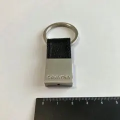【美品】カルバンクライン キーホルダー キーリング シルバー ブラック CK