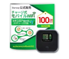Starway チャージ式モバイルWiFi 100GB 365日