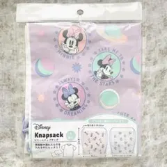 ビニールバッグ　ミニー　ディズニー　　ナップサック　パープル