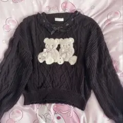LLIZLISA Twin Bearsニットトップス