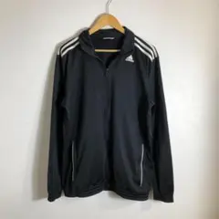 adidas　ロゴマーク　パーカー　ブラック
