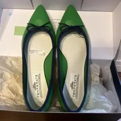 新品⭐︎TEMPERATE グリーン レインシューズ　22〜22.5