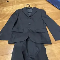 黒のストライプスーツ（キッズ）入学式120