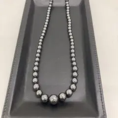 グレー パール風ビーズ ネックレス イヤリングセット