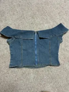 Dazy オフショルダー デニムトップス M