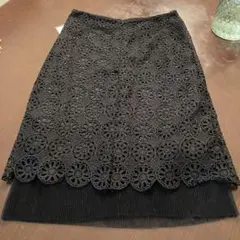 美品♡未使用品♡総レース♡プリーツチュール♡スカート