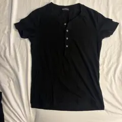 EMPORIO ARMANI ヘンリーネック 半袖Tシャツ ブラックのサムネイル