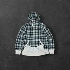 old UNIQLO チェック柄　ジップパーカー　ダブルジップ　archive