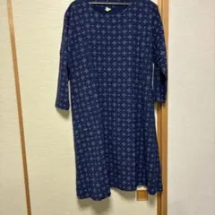 promenade ワンピース 七分袖 総柄