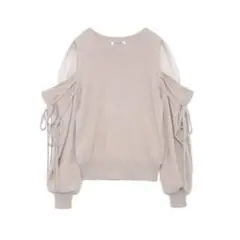 snidel シースルーショルダーニットプルオーバー