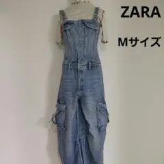 ZARA　デニムサロペット　オールインワン　Mサイズのサムネイル
