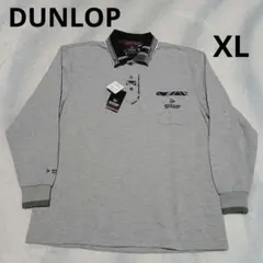 未使用⭐DUNLOP MOTORSPORT 長袖ポロシャツ グレー LLのサムネイル
