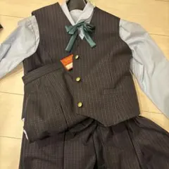 KANKO フォーマルスーツ グレー・レッドストライプ