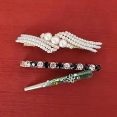 ヘアピン　ヘアアクセサリー　パール　フラワー