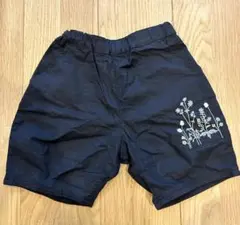 【hakka kids】刺繍デザインショートパンツ 100 ブラック
