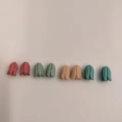 ヴィンテージビーズ　チューリップ４色セット ２ｘ４　８個セット