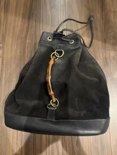 美品Gucci 黒 スエード レザー リュック