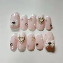 No.83現品♡ペディフット量産型ワンホン韓国フレンチガーリージェル 