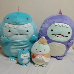 すみっコぐらし　とかげ　ぬいぐるみ　マスコット　4点