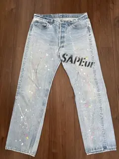 SAPEur ペイント ストレートデニムパンツのサムネイル