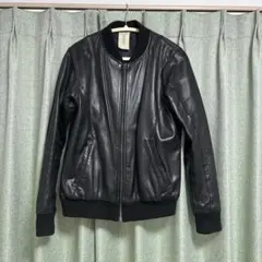 【美品‼️】shama 馬革 レザーブルゾンジャケット 40サイズ　Wジップ