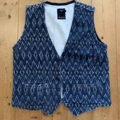 AZUL by moussy Mサイズ ベスト ネイビー