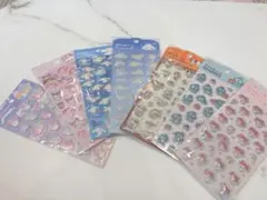 ぷくっとシール　ダイソー　サンリオ7枚セット