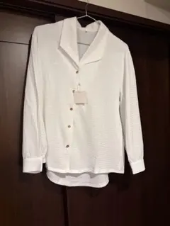 【新品・未着用タグ付き】LASTOSホワイト襟付きボタンシャツ S