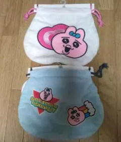 おぱんちゅうさぎ 巾着袋 2種セットのサムネイル
