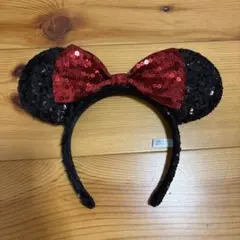 ディズニー　ミニーマウス　カチューシャ　スパンコール