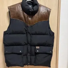 希少 Polo by Ralph Lauren レザーダウンベスト L 本革 - メルカリ