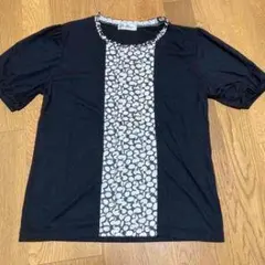 パフスリーブ黒白Tシャツ