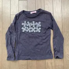 familiar 長袖カットソー 120 ネイビー 花柄刺繍