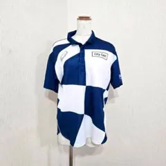 アシックス TOKYO2020 ボランティア ポロシャツ M 青×白 メンズ向け