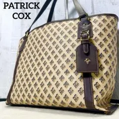 極美品♡パトリックコックス　トートバッグ　レザー　百合紋章　PVC A4収納可