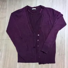 GU パープル カーディガン