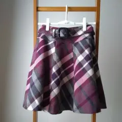 【美品】【BURBERRY BLUE LABEL】バーバリーフレアスカート34