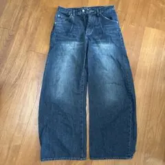 WYM ワイドデニムパンツ インディゴブルーのサムネイル