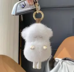 新品限定☆パンダちゃん☆最高級ミンクファーチャーム /キーホルダー