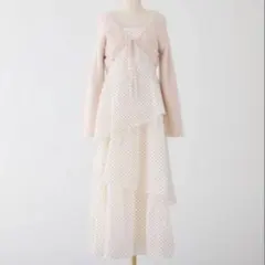 ボレロセットイレヘムワンピース ドット NICE CLAUP ナイスクラップ