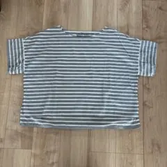 無印ストライプカットソーXS-S