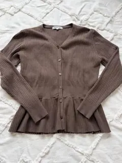 NATURAL BEAUTY BASIC M ブラウンカーディガンM美品