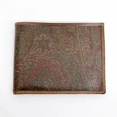ETRO 二つ折り財布 ペイズリー柄 ブラウン PVC レザーのサムネイル