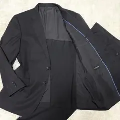 XLサイズ 洗える レミュー セットアップ スーツ　ストレッチ ブラック BB7