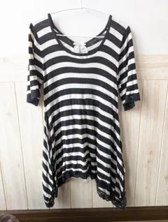 axes femme ボーダー 半袖 レースリボン カットソーのサムネイル
