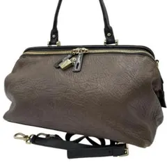 FURLA レザー 2way ハンドバッグ ショルダーバッグ ドクターズバッグ